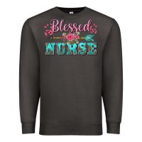 Smoke western blessed nurse pink floral arrow Premium Sweatshirt - BarkalooDesign