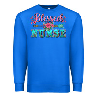 True Royal western blessed nurse pink floral arrow Premium Sweatshirt - BarkalooDesign