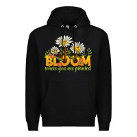 Black bloom where you are planted Premium Hoodie - NancyCooperArtShop