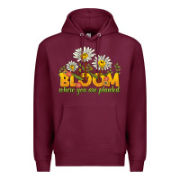 Burgundy bloom where you are planted Premium Hoodie - NancyCooperArtShop