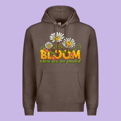 Bloom Where You Are Planted Premium Hoodie Designed By Nancycooperartshop
