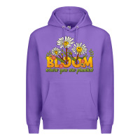 Purple bloom where you are planted Premium Hoodie - NancyCooperArtShop
