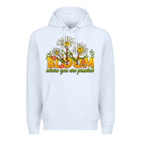 White bloom where you are planted Premium Hoodie - NancyCooperArtShop