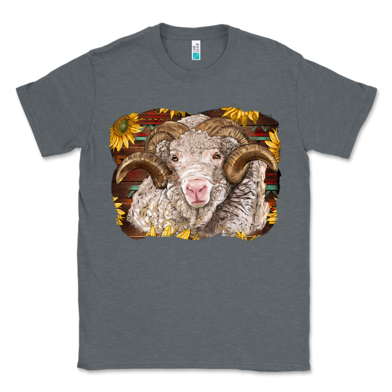Merino Ram With Sunflowers Classic Tee by BarkalooDesign | Teevron