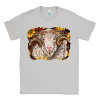 Moon Dust merino ram with sunflowers Classic Tee - BarkalooDesign
