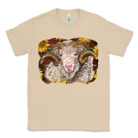Mushroom merino ram with sunflowers Classic Tee - BarkalooDesign