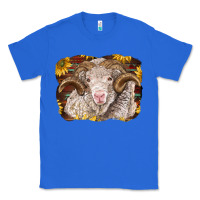 True Royal merino ram with sunflowers Classic Tee - BarkalooDesign