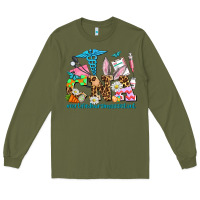 Army Green easter cna certified nursing assistant Long Sleeve Tee - AdoDesignShop