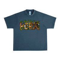 Midnight Navy my daddy is my hero army western Urban Heavy Tee - texasbilliewilder