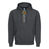 Smoke autism mama sunflower white Zipper Hoodie - JahusDesignShop