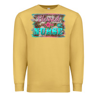 Antique Gold western blessed nurse pink floral arrow  background Premium Sweatshirt - BarkalooDesign