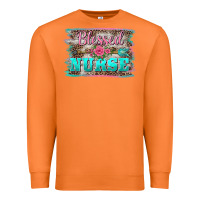Carrot western blessed nurse pink floral arrow  background Premium Sweatshirt - BarkalooDesign