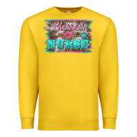 Lemon western blessed nurse pink floral arrow  background Premium Sweatshirt - BarkalooDesign