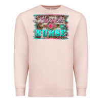 Pale Pink western blessed nurse pink floral arrow  background Premium Sweatshirt - BarkalooDesign