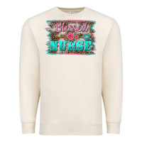 Sandshell western blessed nurse pink floral arrow  background Premium Sweatshirt - BarkalooDesign