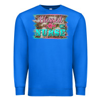 True Royal western blessed nurse pink floral arrow  background Premium Sweatshirt - BarkalooDesign