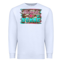White western blessed nurse pink floral arrow  background Premium Sweatshirt - BarkalooDesign