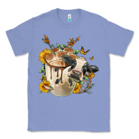 Colony Blue Black And White Cow Coffee Classic Tee - FaDigitalArtStudio