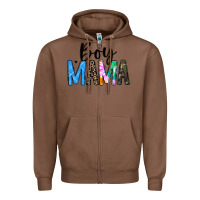 Chestnut boy mama white Zipper Hoodie - JahusDesignShop