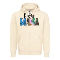 Sandshell boy mama white Zipper Hoodie - JahusDesignShop