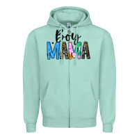 Seafoam boy mama white Zipper Hoodie - JahusDesignShop