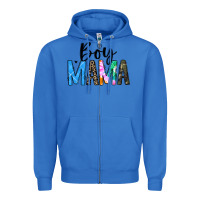 True Royal boy mama white Zipper Hoodie - JahusDesignShop