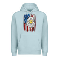 Blue Mist American flag eagle Premium Hoodie - MaliasSmallBusiness