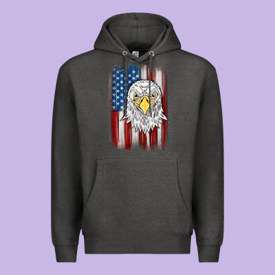 American Flag Eagle Premium Hoodie Designed By Maliassmallbusiness