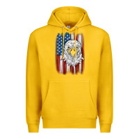 Lemon American flag eagle Premium Hoodie - MaliasSmallBusiness