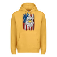 Mustard American flag eagle Premium Hoodie - MaliasSmallBusiness