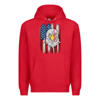 Red American flag eagle Premium Hoodie - MaliasSmallBusiness