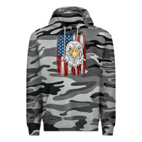 Slate Camo American flag eagle Premium Hoodie - MaliasSmallBusiness