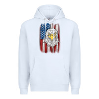 White American flag eagle Premium Hoodie - MaliasSmallBusiness