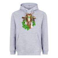 Heather Grey st patricks goat with glasses Heavyweight Hoodie - Artiststas