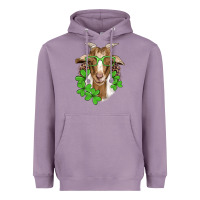 Lavender st patricks goat with glasses Heavyweight Hoodie - Artiststas