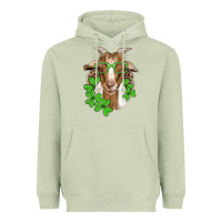 Matcha st patricks goat with glasses Heavyweight Hoodie - Artiststas