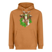Meerkat st patricks goat with glasses Heavyweight Hoodie - Artiststas