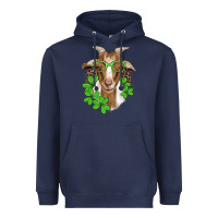 Navy st patricks goat with glasses Heavyweight Hoodie - Artiststas