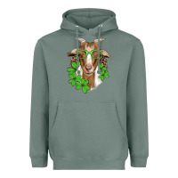 Sage st patricks goat with glasses Heavyweight Hoodie - Artiststas