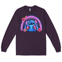 Plum stitch rainbow Long Sleeve Tee - Zillion Design Studio