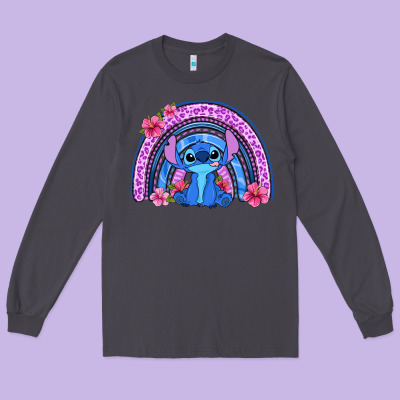 Stitch Rainbow Long Sleeve Tee Designed By Zillion Design Studio