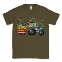 Army Green 4th of july tractor Classic Tee - CowGirlArtShop