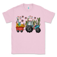 Bubblegum Pink 4th of july tractor Classic Tee - CowGirlArtShop