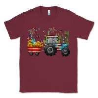 Burgundy 4th of july tractor Classic Tee - CowGirlArtShop
