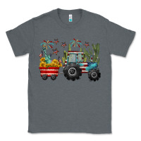 Charcoal Heather 4th of july tractor Classic Tee - CowGirlArtShop