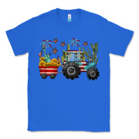 True Royal 4th of july tractor Classic Tee - CowGirlArtShop