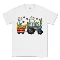 White 4th of july tractor Classic Tee - CowGirlArtShop
