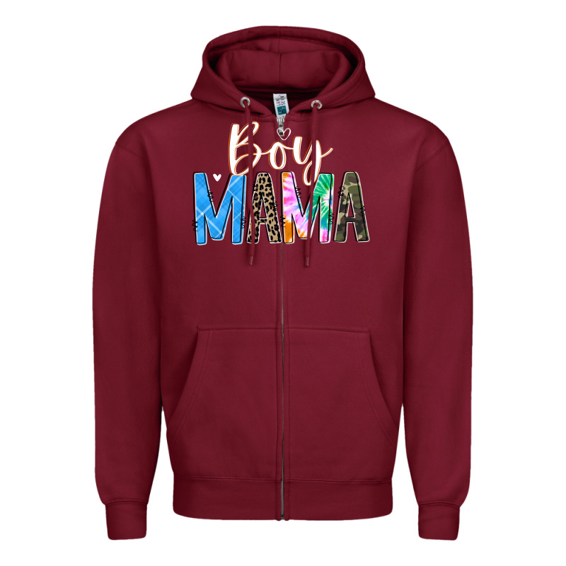 Boy Mama  Black Zipper Hoodie by JahusDesignShop | Teevron