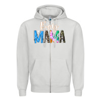 Dove Grey boy mama  black Zipper Hoodie - JahusDesignShop