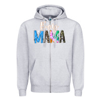 Heather Grey boy mama  black Zipper Hoodie - JahusDesignShop